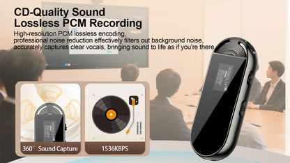 Mini AI Voice Recorder Pen, 30.6g, Magnetic Clip-on Design