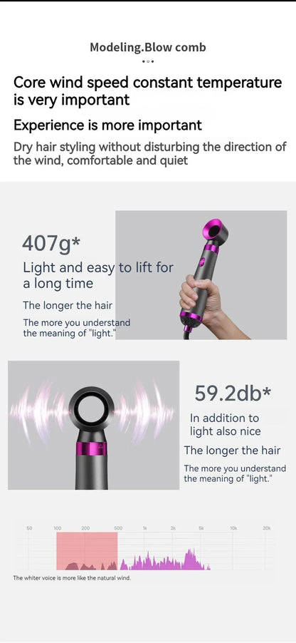 Five in one hair dryer hot air comb electric curly hair straightener