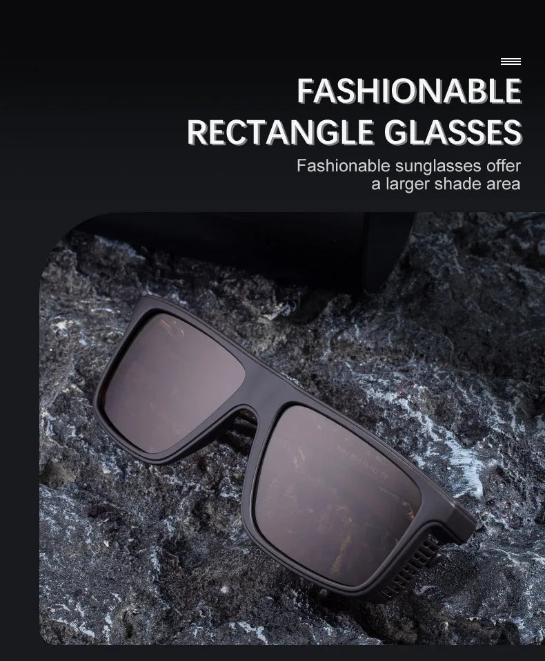 Vintage Polarized Sunglasses Men Fashion Square Eyewear