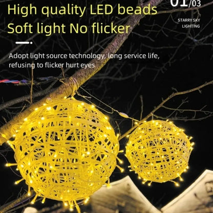 New 20/28CM Festoon Rattan Ball Light Rattan Ball