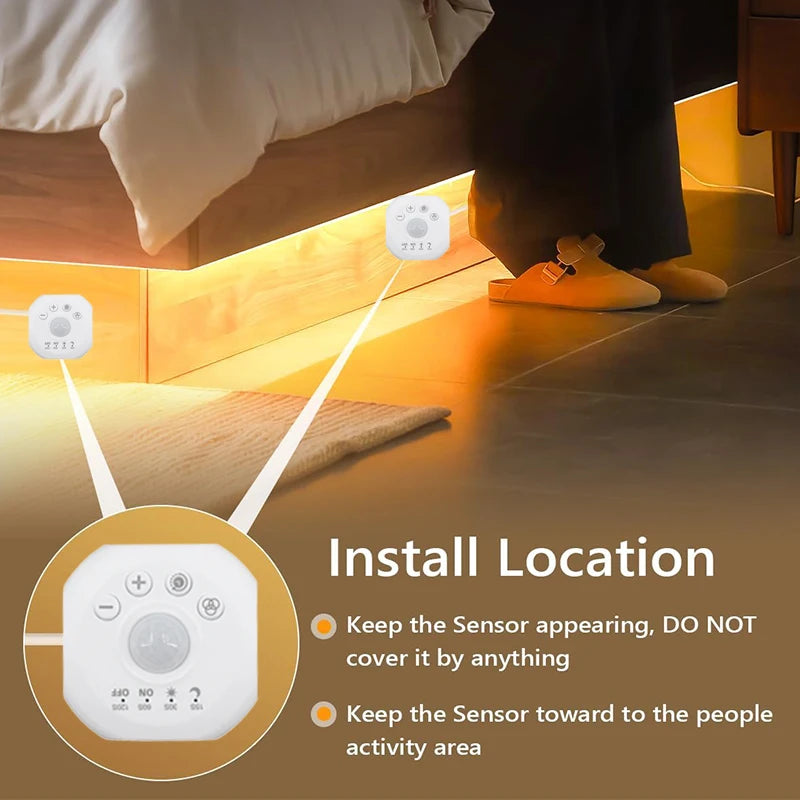 Motion Sensor Stair Lights With Chase Effect Under Bed Lights