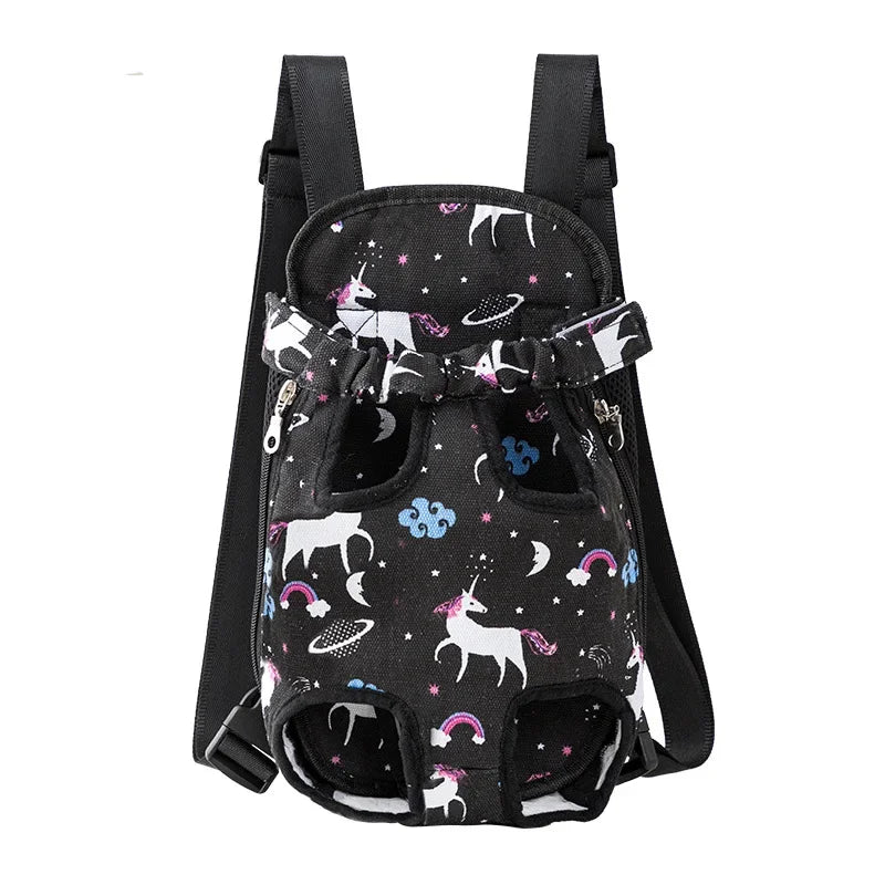 Adjustable Cat Carrier Bag Pet Double Shoulder Backpack