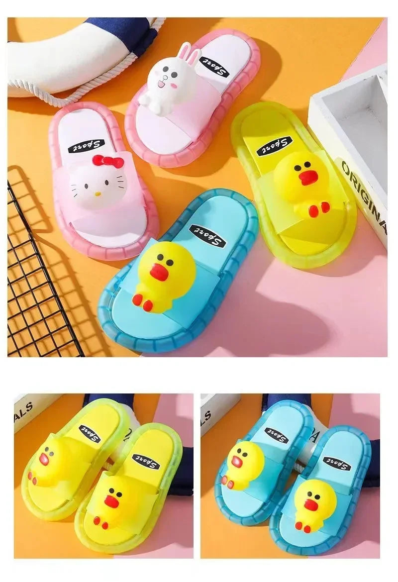 Luminous Children's Slippers Unicorn Crystal Shoes