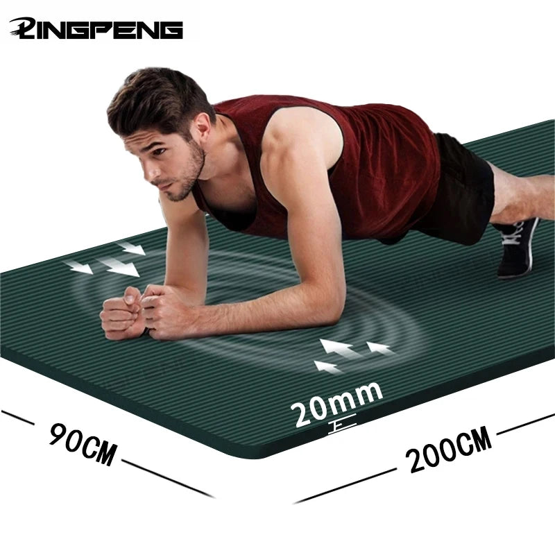 Thick NBR Yoga Mats Anti-slip Sport Fitness Mat