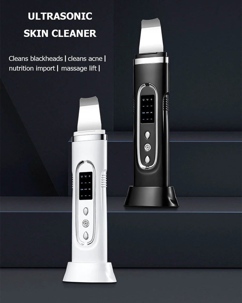 Ultrasonic Skin Scrubber Electric Facial Cleansing Pore