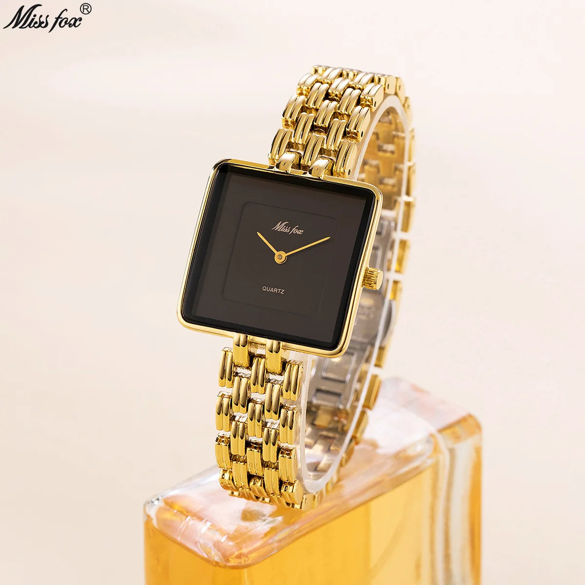 Watch with Simple Large Dial Square Quartz