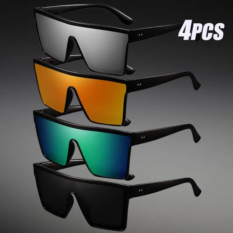 Oversize frame One-piece Goggle Men Woman Sunglasses