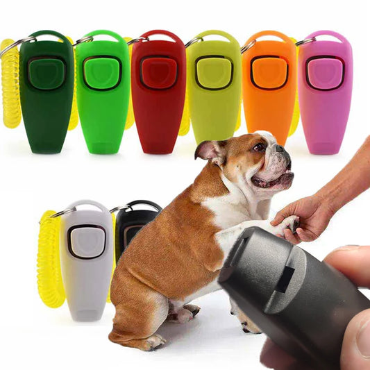 2 In 1 Pet Clicker Dog Training Whistle Answer Card