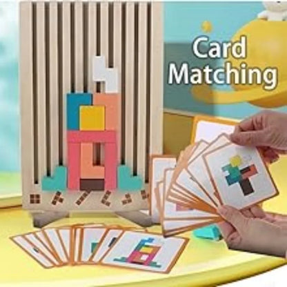 Wooden Puzzle Toy Stacking Game for Family Gathering