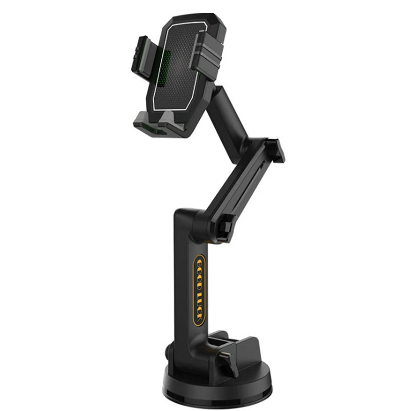 Black Car Phone Mount Holder Adjustable Height Suction Cup