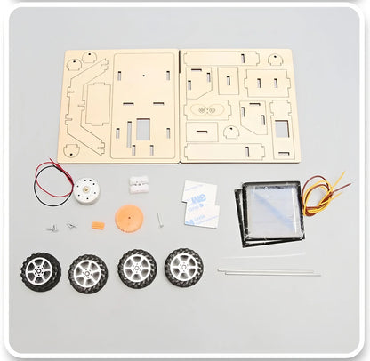Solar Car Lunar Exploration Vehicle Children's Diy Hand-Assembled
