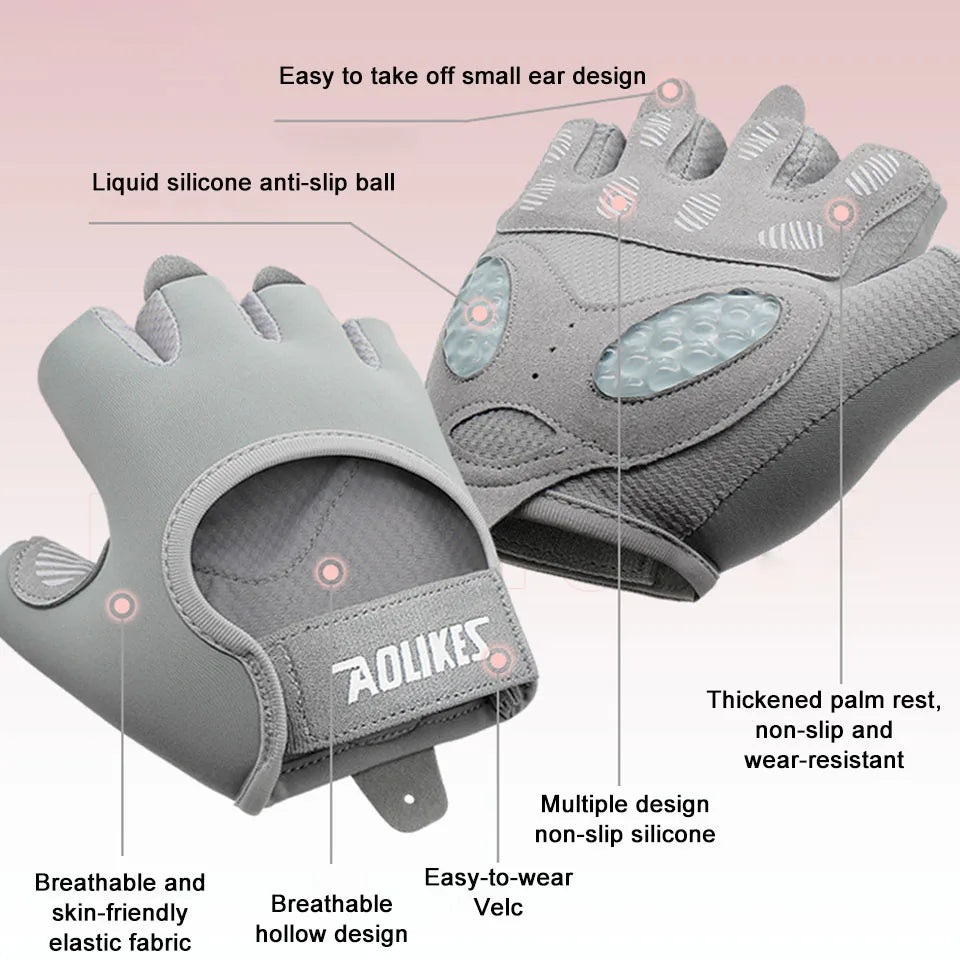 Fitness Cycling Gloves Men Women Anti Slip Shock-Absorbing