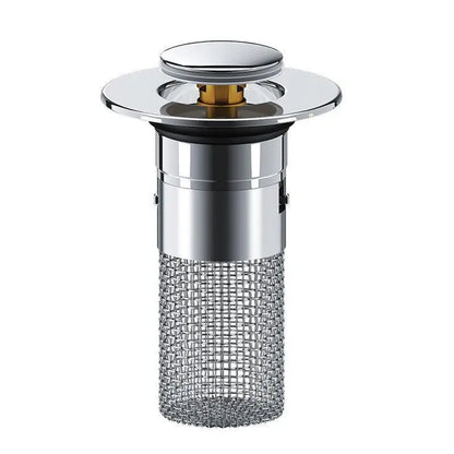 Long Pop-Up Sink Drains Filter Bathroom Press Bounce Basin