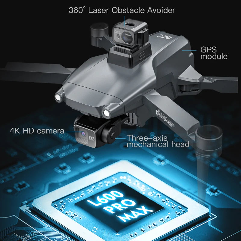 New L600 PRO MAX/PRO GPS Drone 5KM 4K Professional