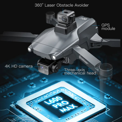New L600 PRO MAX/PRO GPS Drone 5KM 4K Professional