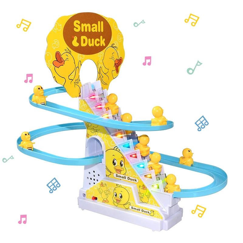 Climbing Stairs Track Toys Electric Duck DIY Rail Racing Track