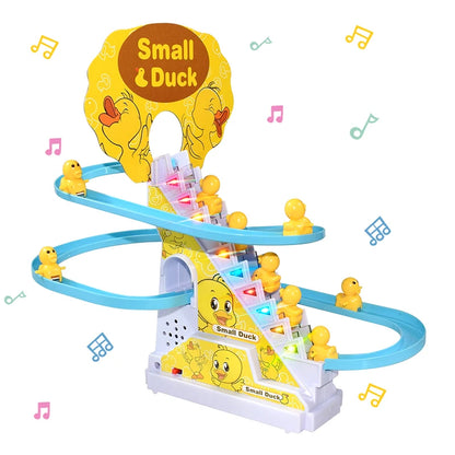 Climbing Stairs Track Toys Electric Duck DIY Rail Racing Track