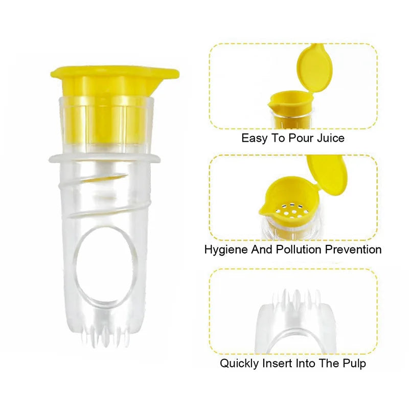 Portable Lemon Squeezer Plastic Reusable Lightweight Juices Reamer