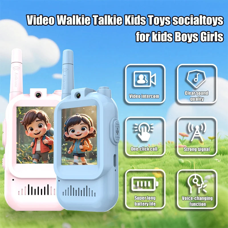 Children's Video Walkie Talkies 2 Pack Rechargeable