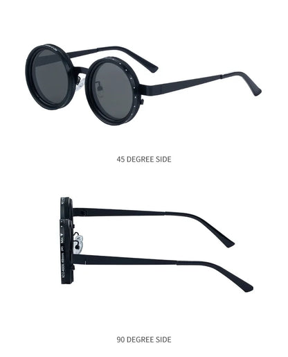 Polarized Round Steampunk ND9 Adjustable Dimming Sunglasses