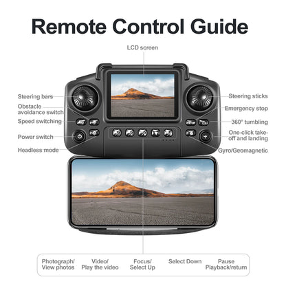 New E88 E99 Drone Remote Control with Screen Dual Camera