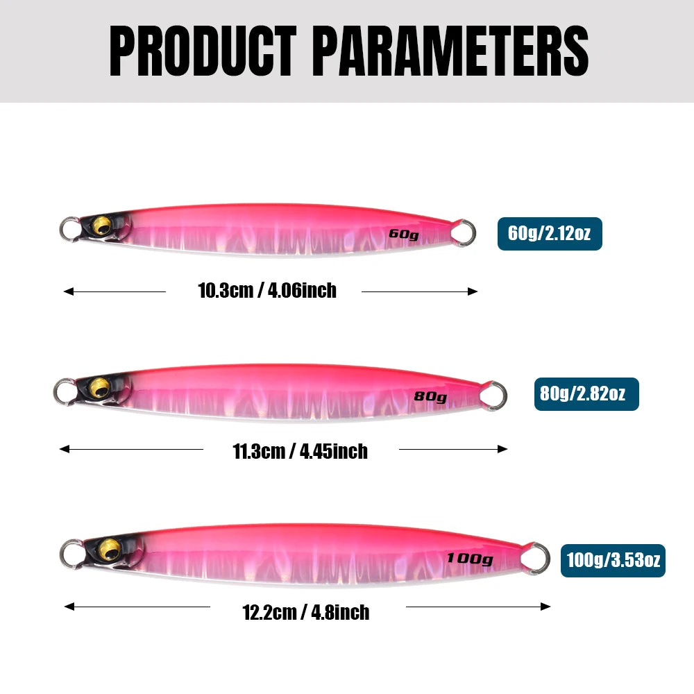 Vertical Jigging Lure Shore Long Casting Saltwater Fishing Lure