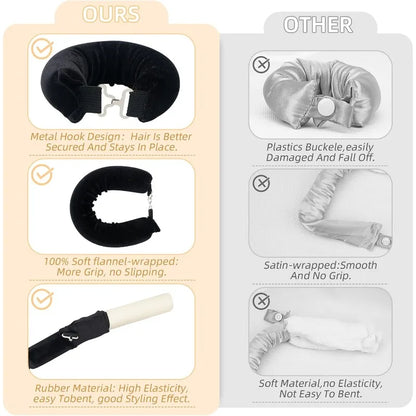 Satin Flexi Rods for Heatless Overnight Jumbo Curls