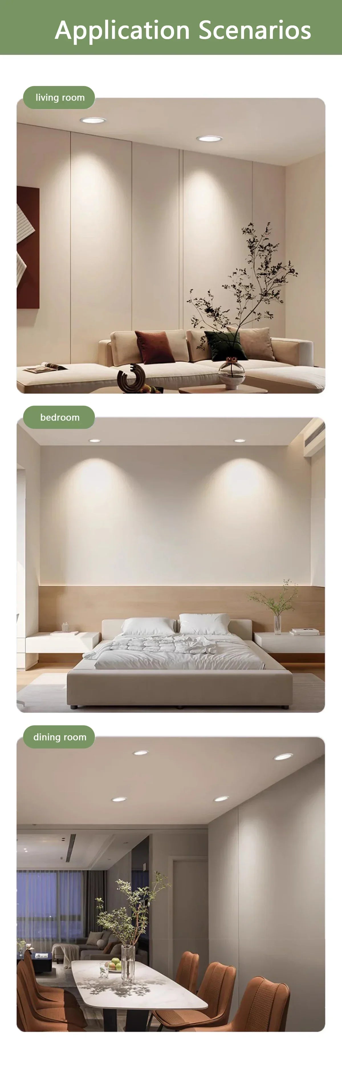 8Pack Round Led Panel Light Recessed Led Downlight Lighting