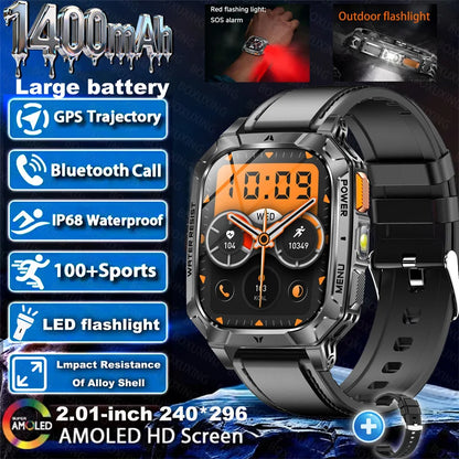 1400mAh Super Battery Durable Adult Smart Watch 2.01 inch