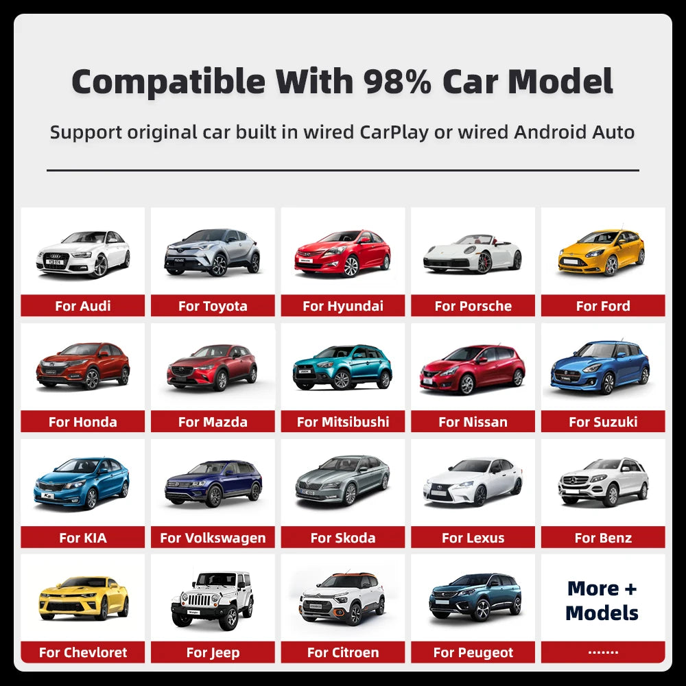 2in1 Wired To Wireless CarPlay Adapter Android Auto Dongle