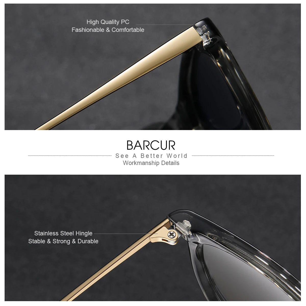 BARCUR Classic Polarized Sunglasses For Both Men Women