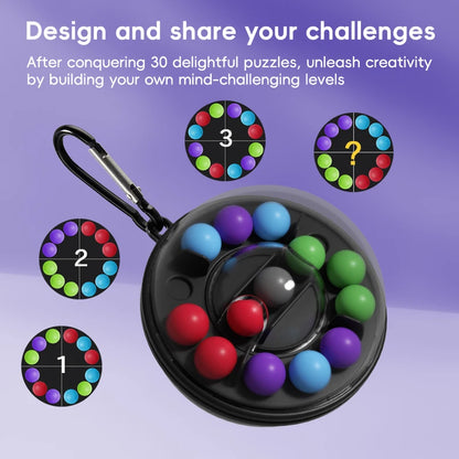 Rotating Puzzle Ball Brain Teaser Toy with Hanging Hook