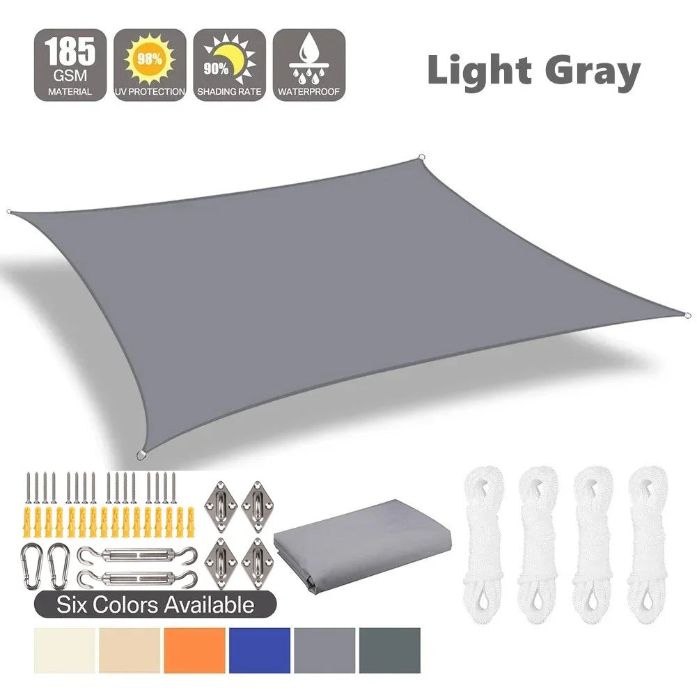 Sun Shade Sail Waterproof Outdoor Square Rectangle Garden