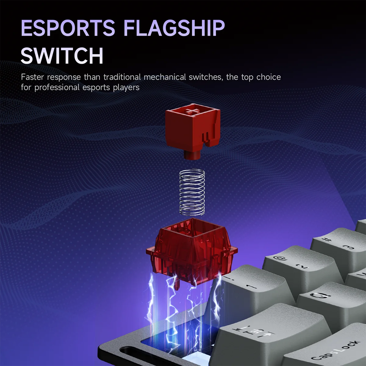 Wired One-Handed Gaming Keyboard HE Magnetic Switch