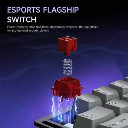 Wired One-Handed Gaming Keyboard HE Magnetic Switch
