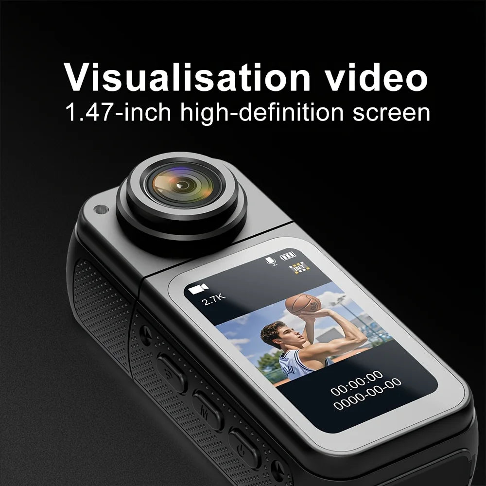 Motorcycle Mini Recorder 2.7K Finger Action Camera Lightweight