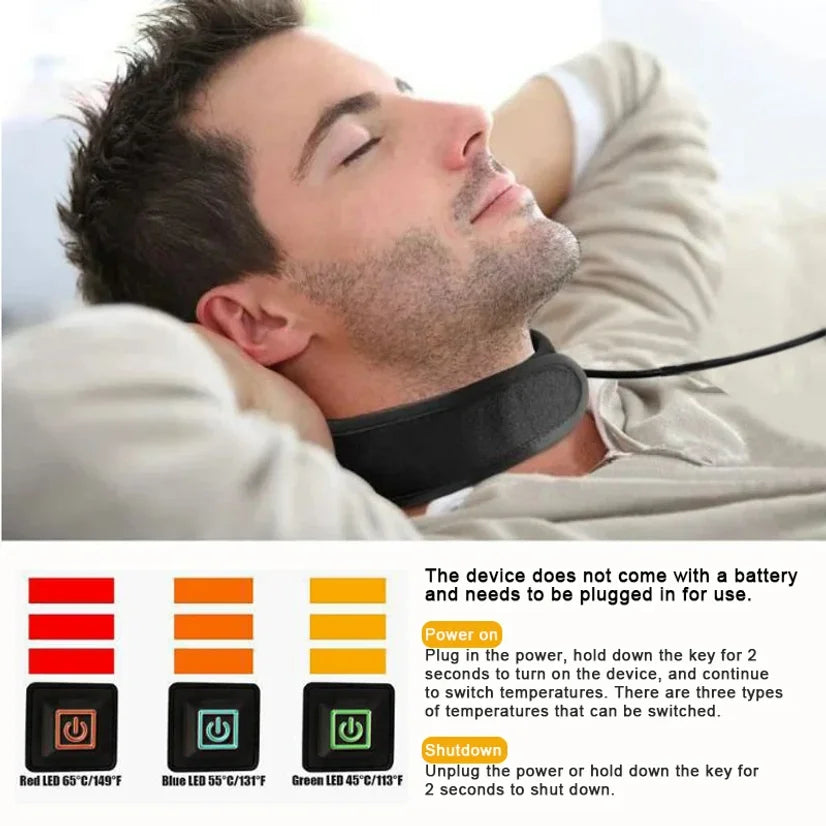Electric Heated Neck Protection Belt Massage Relaxation
