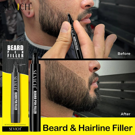 Beard Filler Pen Waterproof Black Brown Beard Coloring
