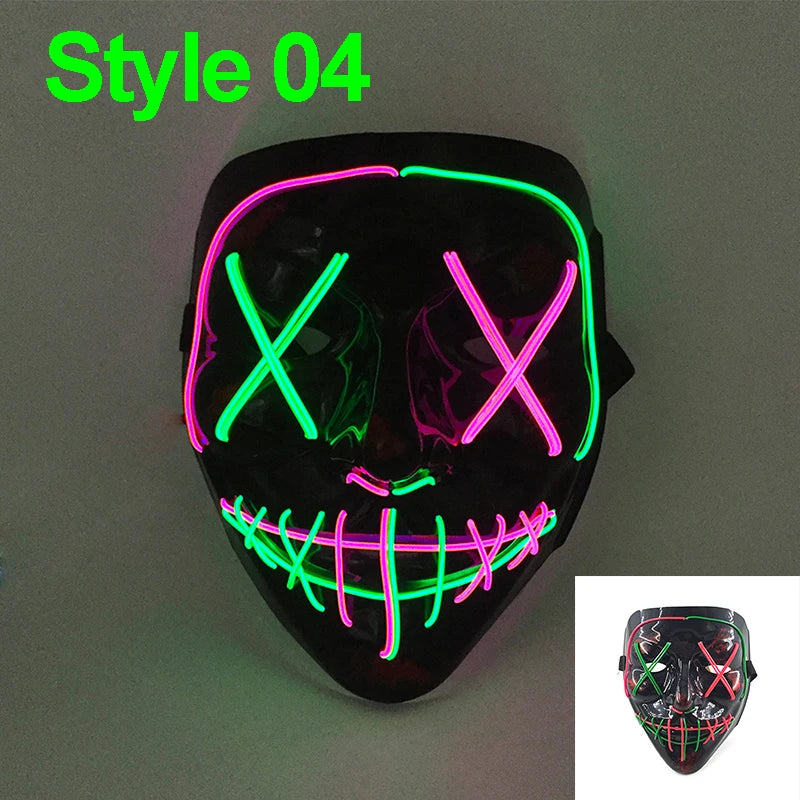 Halloween Party Supplies Luminous LED Purge Mask