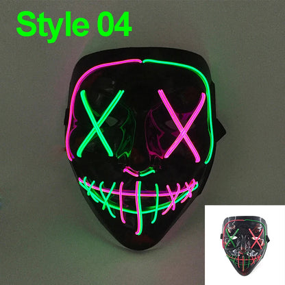 Halloween Party Supplies Luminous LED Purge Mask