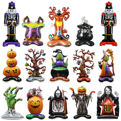 Halloween Decoration Balloons Foil Pumpkin Ghost Dead Tree Witch Mummy Bat Spider Balloon