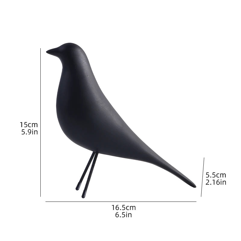 Nordic Style Minimalist Bird Sculpture Resin Craft Artwork