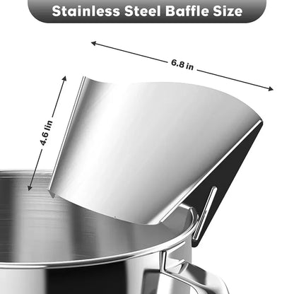 Lifesparking Stainless Steel Pour Shield for KitchenAid Mixers