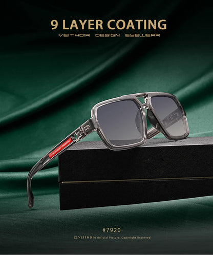 New Arrival Square Sunglasses TR90 Frame Glasses Photochromic