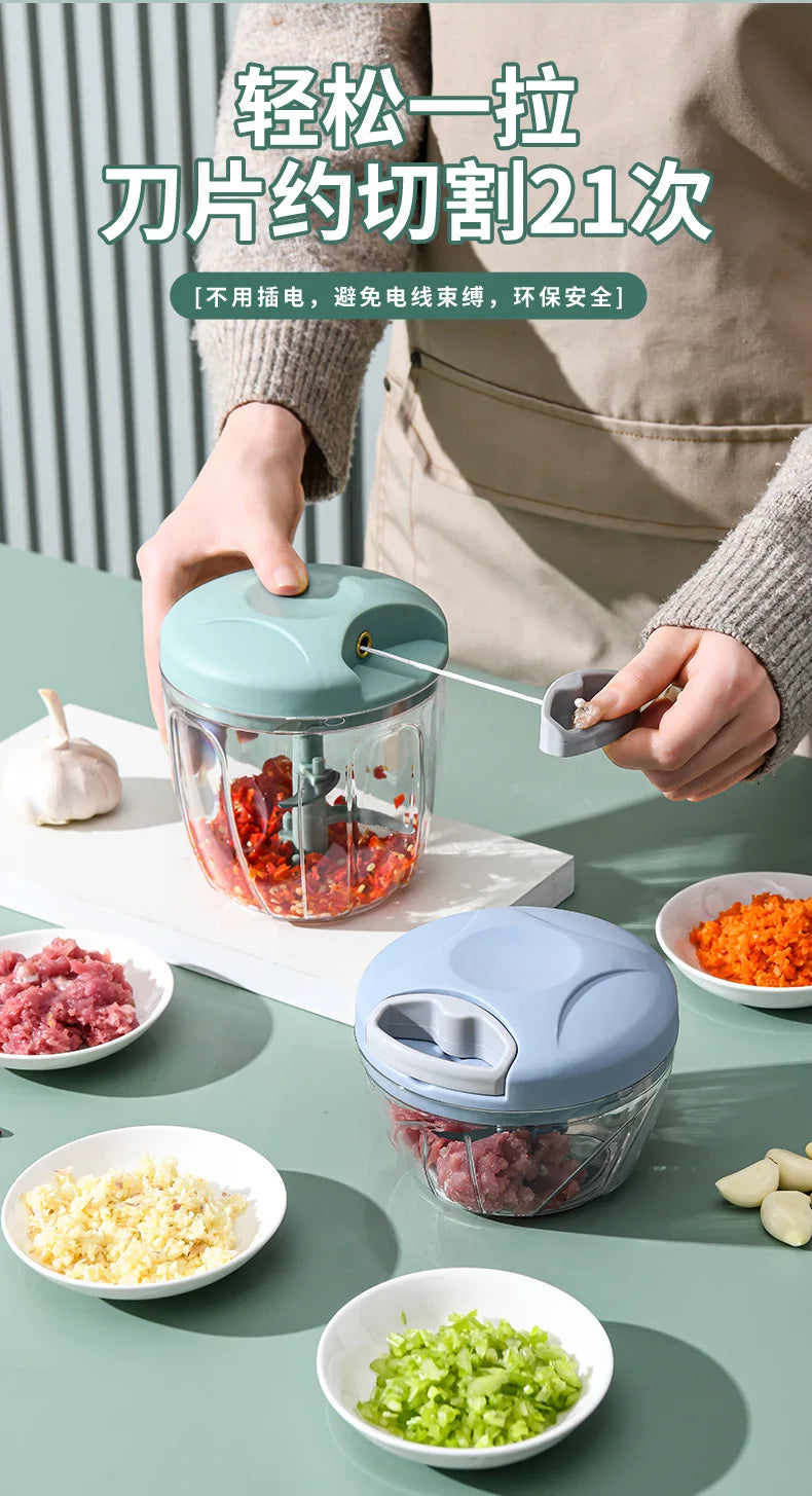 Manual Garlic Mincer Pull Type Garlic Press Maker