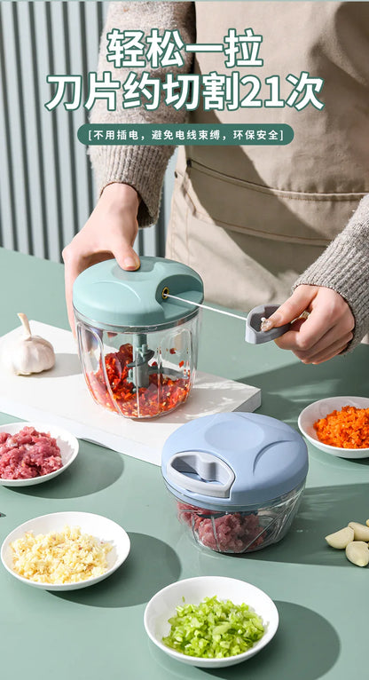 Manual Garlic Mincer Pull Type Garlic Press Maker