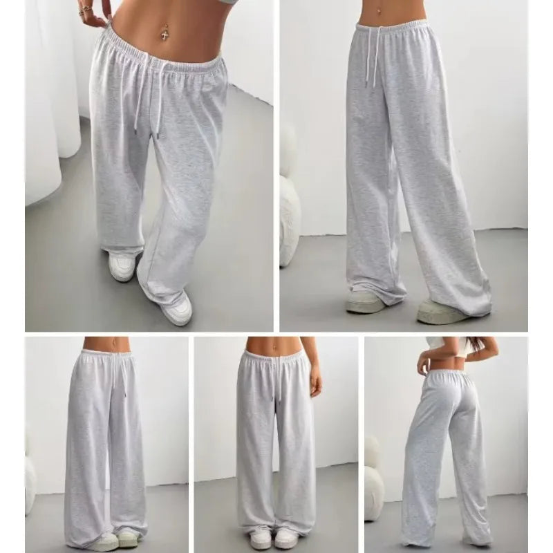 Women Jogger Cotton Pants Casual Drawstring Loose Unisex