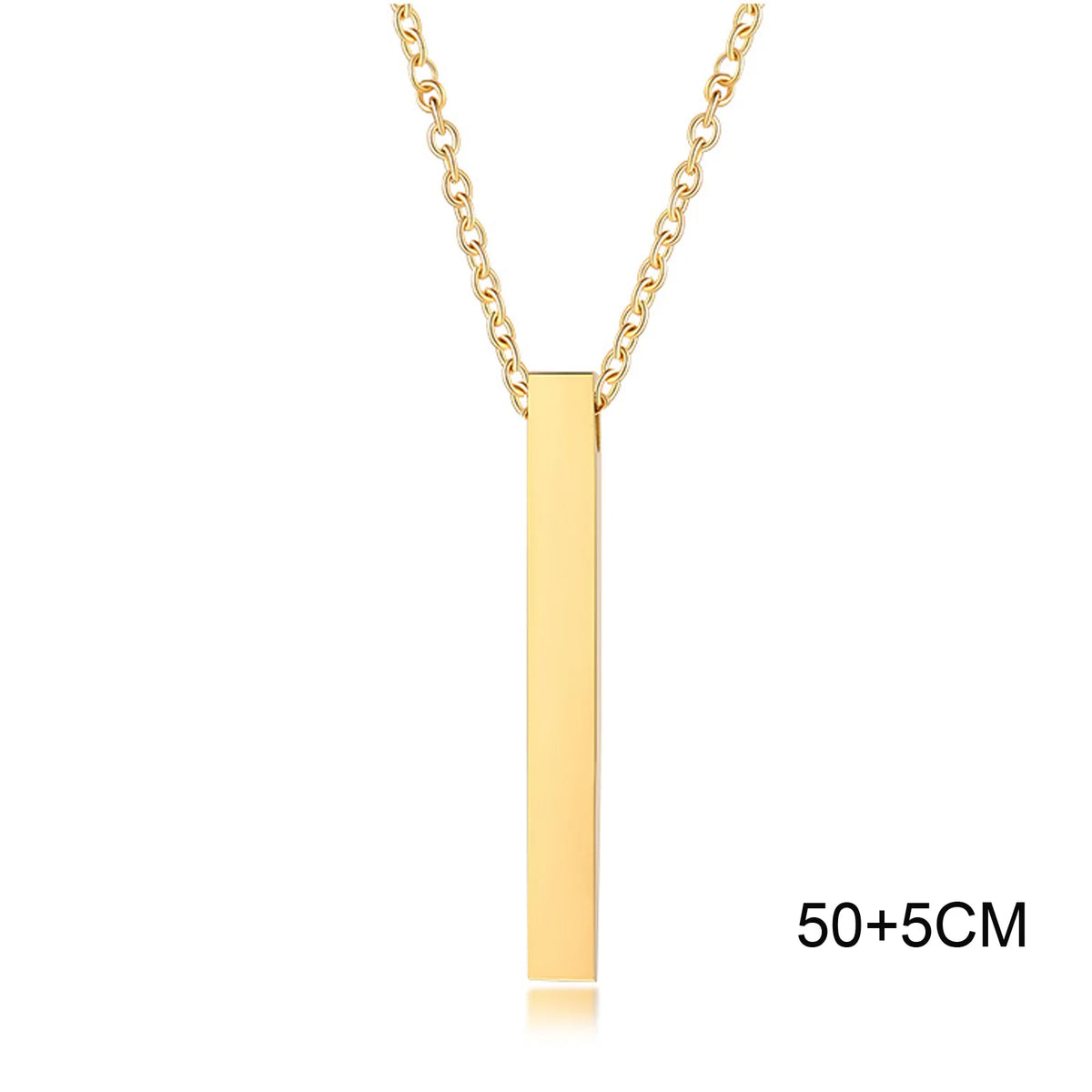 Waterproof Pillar Necklaces for Men Women Stainless Steel