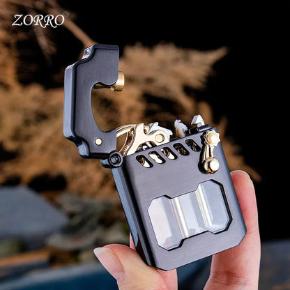 Zorro Kerosen Lighter Cyber Mecha Transparent Bin Rocker
