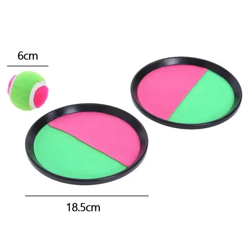 1Set Kids Sucker Sticky Ball Toy Outdoor Sports Catch Ball Game Set
